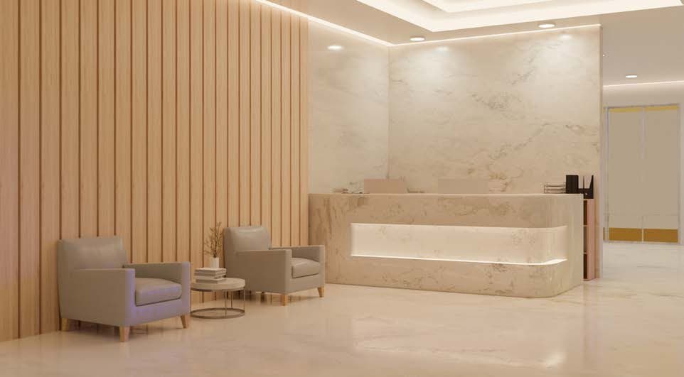 Reception fit-out delivered by Cielo Commercial