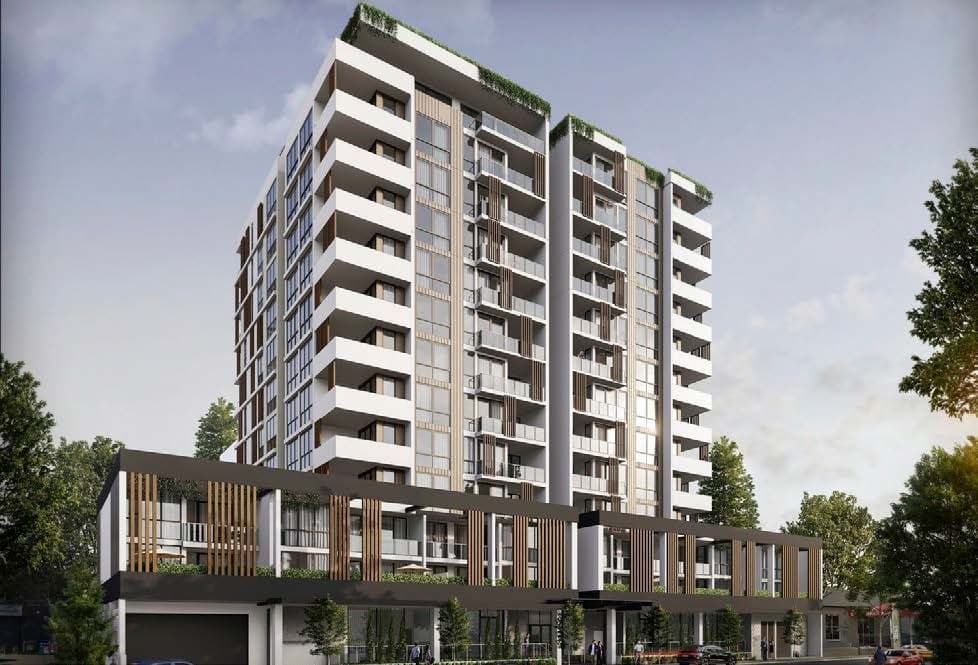 Render of the residential tower at 35 Kenny Street, Wollongong